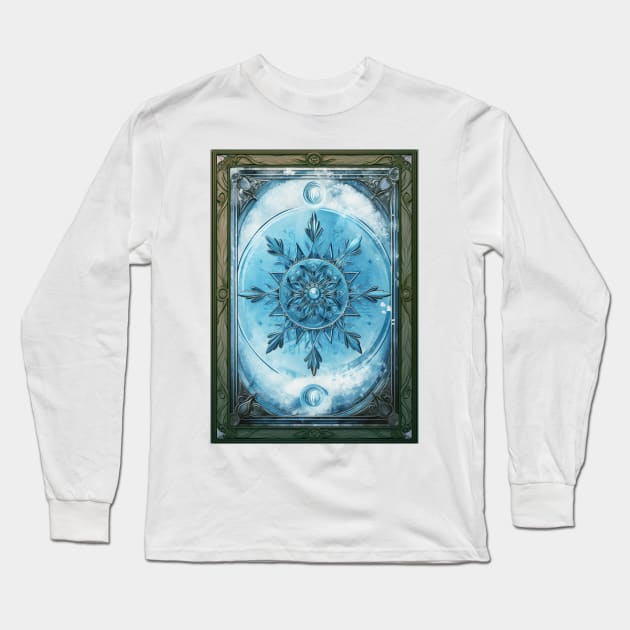 Elemental Ice Tarot Card Long Sleeve T-Shirt by Scribbles2Baubles